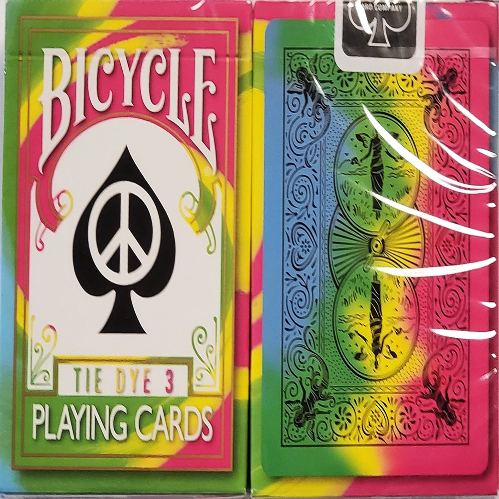 Bicycle 3rd Edition Tie Dye 3 Deck Playing Cards Tye Die Magic