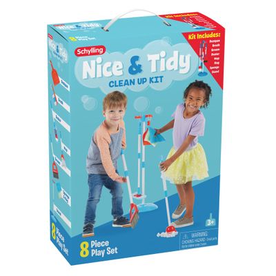 Schylling-Nice and Tidy Clean Up Kit-Toddler Toy Cleaning Set, Ages 3+-NTCK