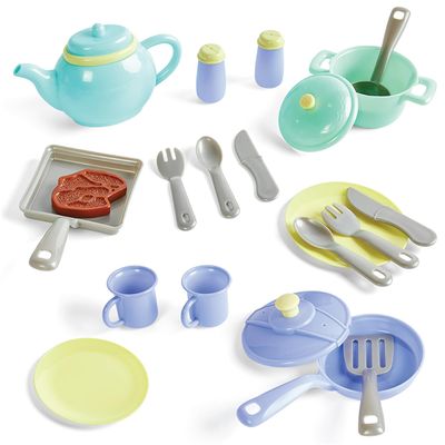 Kidoozie Classy Kitchen Playset - Interactive Pretend Play Kitchen Set with 22 Accessories for Kids 2+
