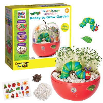 Creativity for Kids The Very Hungry Caterpillar: Ready to Grow Garden - Science Terrarium Kit Inspired from The World of Eric Carle Books, Learning & Education Gifts for Kids (Ages 6+)