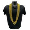 48" 8mm Round Metallic Gold Mardi Gras Beads  Set of 12 Necklaces view 2