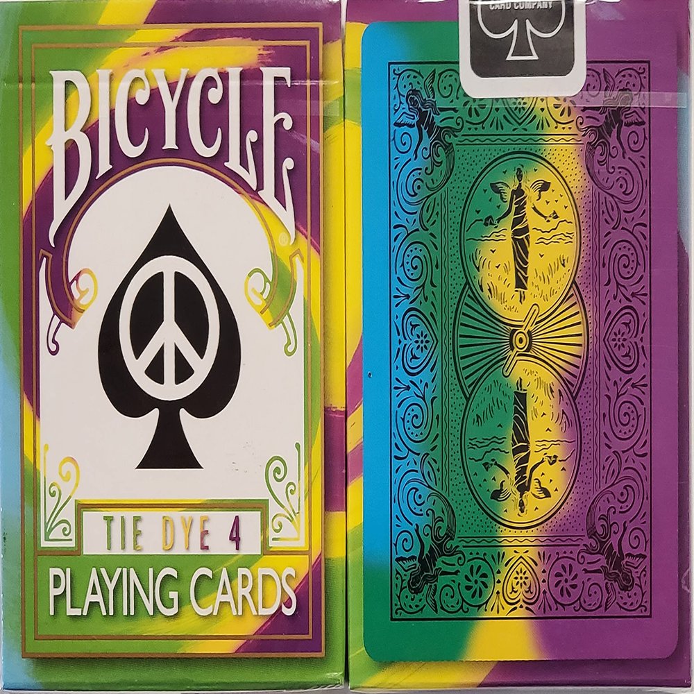 Bicycle 4th Edition Tie Dye 4 Deck Playing Cards Tye Die Magic