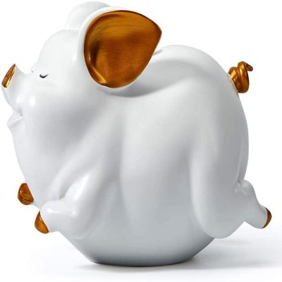 Piggy Bank Nordic Cute Golden Pig Decoration Piggy Bank Large Size Piggy Banks Living Room Home Decoration Accessories 8.3 inch Piggy Bank for Kids