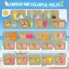HUUIDY Beach Toys, 30Pcs Ice Cream Sand Toys, Sandbox Toys with Collapsible Sand Bucket and Sand Castle Kit, Cake, Lollipop, Sea Animal, Unicorn Molds, Shovels Set, Mesh Bag, Travel Toys for Girls 3+ view 2