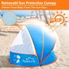 Peradix Paddling Pool for Kids & Pets Infant Ball Pit Tent, Baby Beach Tent, Toddler Wading Pool UV Sun Shelter Canopy with Mosquito Net, Portable Pop Up Tent Summer Beach Toys for Child view 3