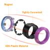 Buluwans Stocking Stuffers for Teen Boys Girls Kids and Adults, 3pcs Magnetic Rings Fidget Toy Set,Cool Silent Fidget Spinner Ring,Stress Relief,Anxiety and ADHD Toys Starry Sky view 2