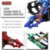 hopsupRC RC Alloy Front Rear Suspension Arm Upgrades Part for 1/10 Rusltler 2WD VXL,Caster Block,Steering Blocks,Rear Stub Axle Carriers,Shock Tower,Steering Bellcranks,Front Bulkhead,Blue view 2