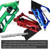 hopsupRC RC Alloy Front Rear Suspension Arm Upgrades Part for 1/10 Rusltler 2WD VXL,Caster Block,Steering Blocks,Rear Stub Axle Carriers,Shock Tower,Steering Bellcranks,Front Bulkhead,Blue view 3