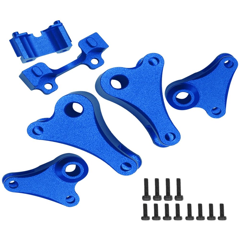 Rcarmumb Front Rear Rocker Arms Upgrades Part for 1/16 E-Revo 71076-3;Mini Slash 70054-1,2PCS Alloy Aluminum Front Rocker Arm & Rear Rocker Arm Hops Up Upgrades Part,Navy Blue