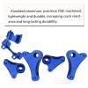 Rcarmumb Front Rear Rocker Arms Upgrades Part for 1/16 E-Revo 71076-3;Mini Slash 70054-1,2PCS Alloy Aluminum Front Rocker Arm & Rear Rocker Arm Hops Up Upgrades Part,Navy Blue view 3