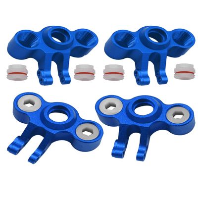 Rcarmumb Front Rear Axle Carriers Knuckle Arm Upgrades Part for 1/16 E-Revo/Mini Slash/Mini Summit,4PCS Alloy Front Rear Axle Carriers Knuckle Arm Hops Up,(Left & Right),Replace 7034,Navy Blue
