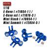 Rcarmumb Front Rear Axle Carriers Knuckle Arm Upgrades Part for 1/16 E-Revo/Mini Slash/Mini Summit,4PCS Alloy Front Rear Axle Carriers Knuckle Arm Hops Up,(Left & Right),Replace 7034,Navy Blue view 2