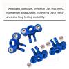 Rcarmumb Front Rear Axle Carriers Knuckle Arm Upgrades Part for 1/16 E-Revo/Mini Slash/Mini Summit,4PCS Alloy Front Rear Axle Carriers Knuckle Arm Hops Up,(Left & Right),Replace 7034,Navy Blue view 3