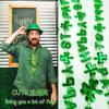 CAMIRUS 20 PCS St. Patrick's Day Shamrock Bead, Metallic Green Happy St. Patricks Day Beads for Kids Dressing-up Accessories, St. Patrick Party Favors Supplies view 4