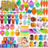 124 Pack Easter Egg Fillers Toys, Easter Party Favors for Kids Boys Girls, Easter Basket Stuffers, Bulk Small Mini Toys for Easter Eggs Hunt, Easter Gifts Classroom Prizes Treat Goodie Bag Stuffers view 1