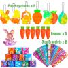 124 Pack Easter Egg Fillers Toys, Easter Party Favors for Kids Boys Girls, Easter Basket Stuffers, Bulk Small Mini Toys for Easter Eggs Hunt, Easter Gifts Classroom Prizes Treat Goodie Bag Stuffers view 2