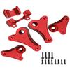 Rcarmumb Front Rear Rocker Arms Upgrades Part for 1/16 E-Revo 71076-3;Mini Slash 70054-1,2PCS Alloy Aluminum Front Rocker Arm & Rear Rocker Arm Hops Up Upgrades Part,Red view 1