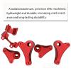 Rcarmumb Front Rear Rocker Arms Upgrades Part for 1/16 E-Revo 71076-3;Mini Slash 70054-1,2PCS Alloy Aluminum Front Rocker Arm & Rear Rocker Arm Hops Up Upgrades Part,Red view 3