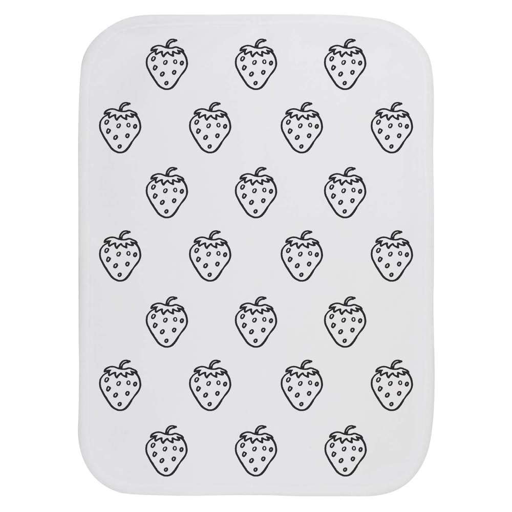 Azeeda 'Cartoon Strawberry' Baby Burp/Wash Cloth (BC00004585)