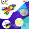 Everplay Magnetic Tile Building Block Set Construction Magnet Tiles Toy Blocks STEM Educational Learning Kit Toddler Preschool Games Rocket Playset Toys Unlimited Creation Boys Girls Age 3 and up view 3