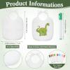 26 Pcs Baby Bibs and Game Set Baby Shower Game Sign 15 White Feeder Bibs 10 Fabric Markers for Gender Reveal (Green Leaves) view 3