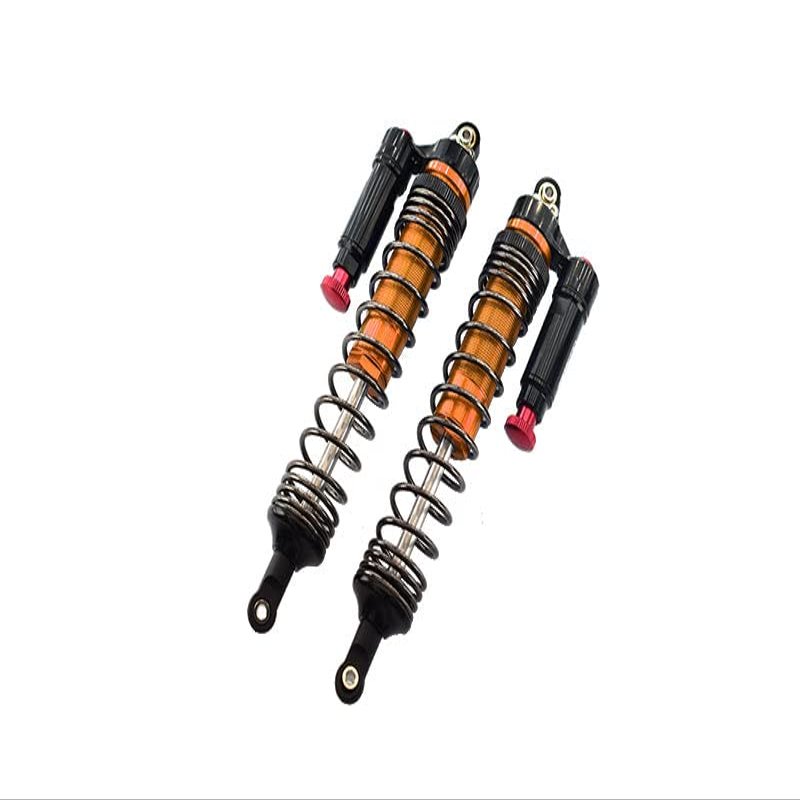 Aluminum 6061-T6 Rear L-Shape Piggy Back (Built-In Piston Spring) Adjustable Spring Dampers 139mm For Traxxas 1:7 Unlimited Desert Racer UDR Pro-Scale 4X4 (#85076-4) Upgrades - Orange