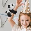 LUOZZY 2pcs Jungle Themed Slap Bracelet Panda Slap Band Stuffed Simulation Animals Slap Bracelet Kids Party Favors view 4