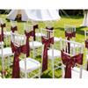JFDYDM 50 Pack Satin Burgundy Chair Sashes Bows for Wedding Party Thanksgiving Halloween Hotel Reception Restaurant Decorations, Event Decorations view 2