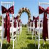 JFDYDM 50 Pack Satin Burgundy Chair Sashes Bows for Wedding Party Thanksgiving Halloween Hotel Reception Restaurant Decorations, Event Decorations view 3