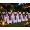 JFDYDM 50 Pack Satin Burgundy Chair Sashes Bows for Wedding Party Thanksgiving Halloween Hotel Reception Restaurant Decorations, Event Decorations view 4