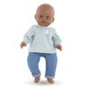 Corolle 14 Baby Doll Outfit - Loire Riverside Pants & Striped T-Shirt - Mon Grand Poupon Outfits and Accessories fit 14" Dolls, for Kids Ages 2 Years and up view 3