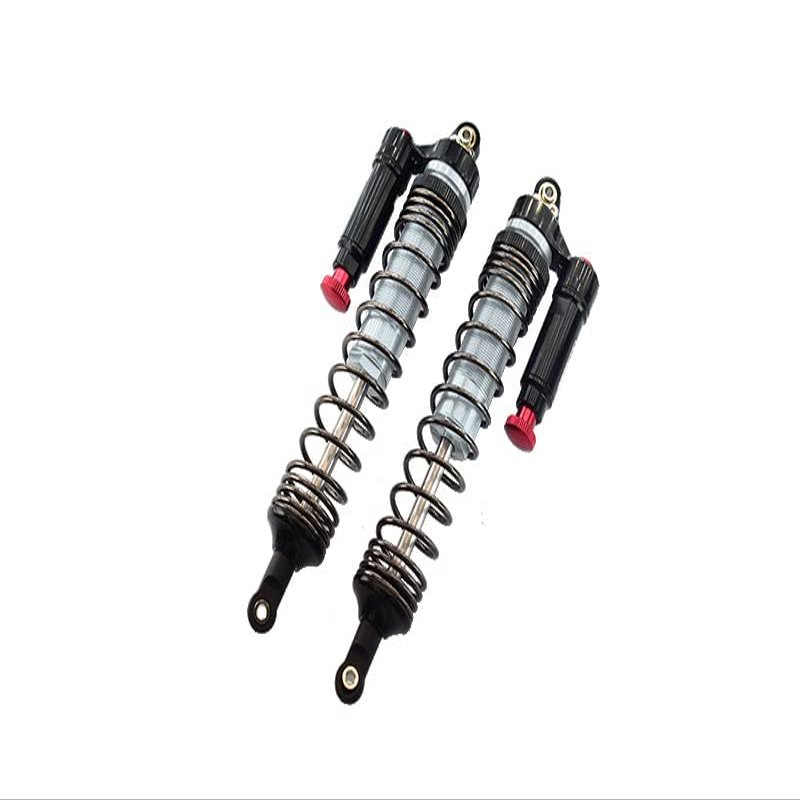 Aluminum 6061-T6 Rear L-Shape Piggy Back (Built-In Piston Spring) Adjustable Spring Dampers 139mm For Traxxas 1:7 Unlimited Desert Racer UDR Pro-Scale 4X4 (#85076-4) Upgrades - Silver