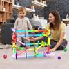 PicassoTiles 4pc Marbles for Magnetic Block Tiles Marble Run Race Track Magnet Building Tile Blocks Racetrack Maze Construction Toys Creative Toy Girls Boys 3 and Up Early Education STEM Learning Kit view 2
