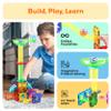 PicassoTiles 8pc Marbles for Magnetic Block Tiles Marble Run Race Track Magnet Building Tile Blocks Racetrack Maze Construction Toys Creative Toy Girls Boys 3 and Up Early Education STEM Learning Kit view 4