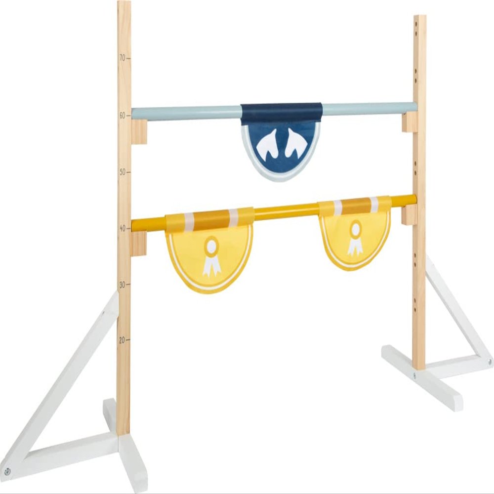 Small Foot 12398 Wooden Kids Obstacle Outdoor Toy for Playing Horse and Hobby Horsing
