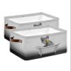 2 Pack Large Storage Baskets Bins Bathtub Koala with Sunflower Collapsible Storage Box Laundry Organizer for Closet Shelf Nursery Kids Bedroom Funny Animals Black Grey view 1
