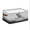 1 Pack Large Storage Baskets Bins Bathtub Koala with Sunflower Collapsible Storage Box Laundry Organizer for Closet Shelf Nursery Kids Bedroom Funny Animals Black Grey view 1