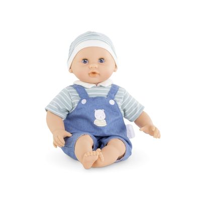 Corolle BbCalin Mal Boy - 12" Soft Boy Baby Doll with Vanilla Scent, Blue Outfit & Sleeping Eyes for Girls Ages 18 Months+, Cute Reborn Realistic Baby Dolls for 2 Year Old Girls