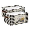2 Pack Large Storage Baskets Bins Sunflower Collapsible Storage Box Laundry Organizer for Closet Shelf Nursery Kids Bedroom Black and White Plaid Truck Summer Bee view 1