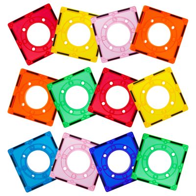 PicassoTiles Magnetic Tiles for Marble Run Racetrack Square Joint Shape Building Block Construction Colorful STEM Toy Set Learning Kit Educational Magnet Playset for Toddler Boys & Girls Ages 3+