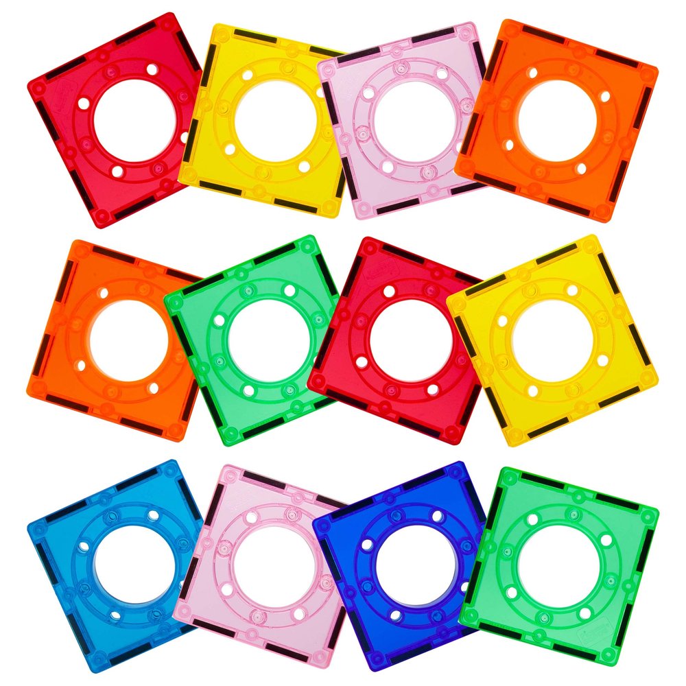 PicassoTiles Magnetic Tiles for Marble Run Racetrack Square Joint Shape Building Block Construction Colorful STEM Toy Set Learning Kit Educational Magnet Playset for Toddler Boys & Girls Ages 3+
