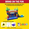 Crossover Inflatable Bounce House with Slide for Kids, 26.5 x 12 x 14.5 Foot Rainbow Castle Smiley Face Combo Bouncer Waterslide Jumper - Includes Pool, Blower, Stakes, Patches and Storage Bag view 3