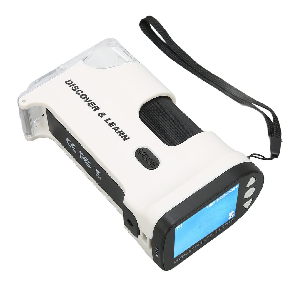 800X Pocket Microscope, Handheld Mini Microscope, Portable Microscope Gifts for Kids Students Microbiological Observation Preschool Home Study