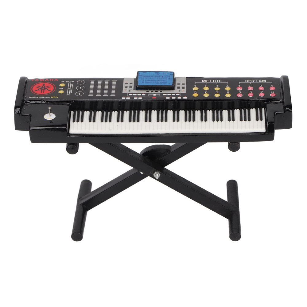 Pssopp Miniature Electronic Organ Mini Musical Instrument Electronic Organ Model Decorative Dollhouse Instruments Model for Figure Sculpture Ornament