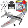 Top Race Remote Control Airplane - Ready to Fly 4 Channel RC Plane for Adults - Advanced Foam Construction - Remote Controlled War Cessna P51 Mustang Upgraded with Propeller Saver - 4.3"x15.7"x11.8" view 1