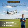 Top Race Remote Control Airplane - Ready to Fly 4 Channel RC Plane for Adults - Advanced Foam Construction - Remote Controlled War Cessna P51 Mustang Upgraded with Propeller Saver - 4.3"x15.7"x11.8" view 2