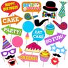 25 Pcs Multicolour Happy Birthday Props for Kids /Birthday Photoshoot Props/Birthday Party Props for Kids / Happy Birthday Party Supplies / Birthday Photo Booth (Multicolour) by Indian Collectible view 1