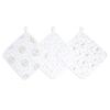 aden + anais Essentials Washcloth 3-Pack, Super Soft 100% Cotton Muslin, Gentle on Skin, 3 Absorbent 11x11 Layers, Softer with Every Use, Perfect for Babies, Infants, Toddlers, Blushing Bunnies view 1
