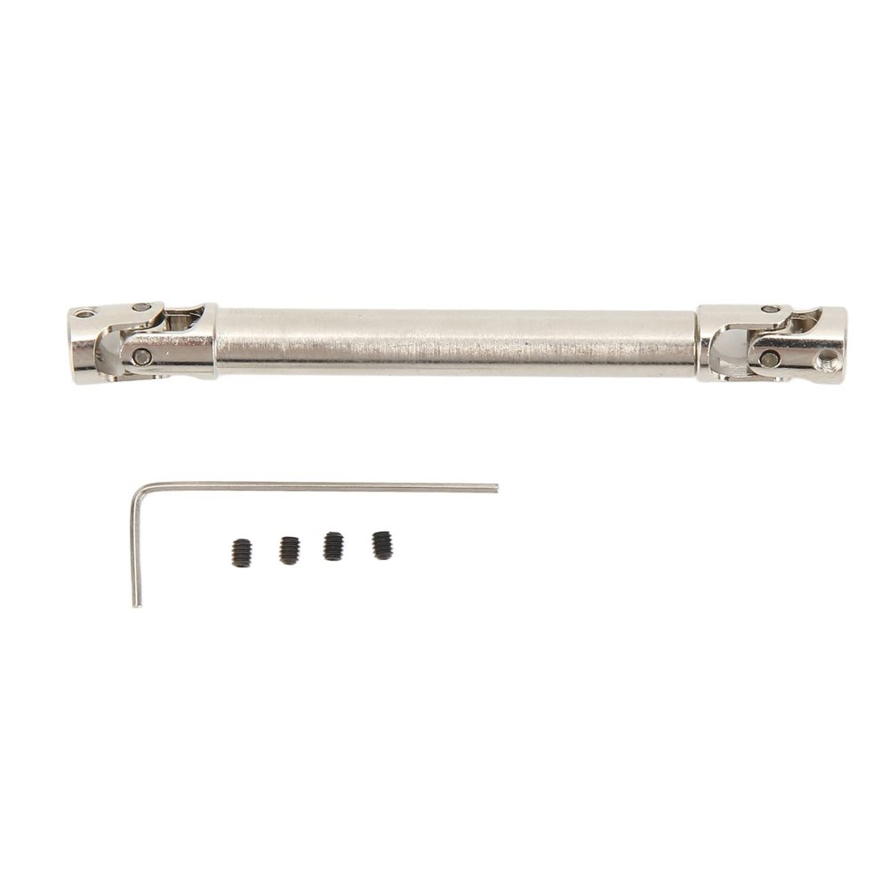 Oumefar RC Center Drive Shaft, Silver Stainless Steel Center D Shaped Hole Drive Shaft for AXIAL SCX24 1/24 Car 6993mm, 1/24 RC Drive Shaft RC Accessories