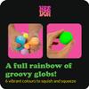 Schylling NeeDoh Rainboh Teenie - Sensory Squeeze Toy - Contains 6 Mini Groovy Globs - 1.5" Wide - Multicolored view 4
